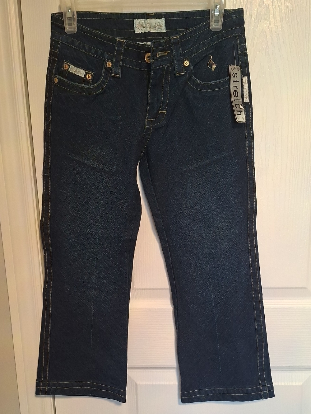Vintage Baby Phat Dark‎ Blue Stretch Straight-Leg Capris